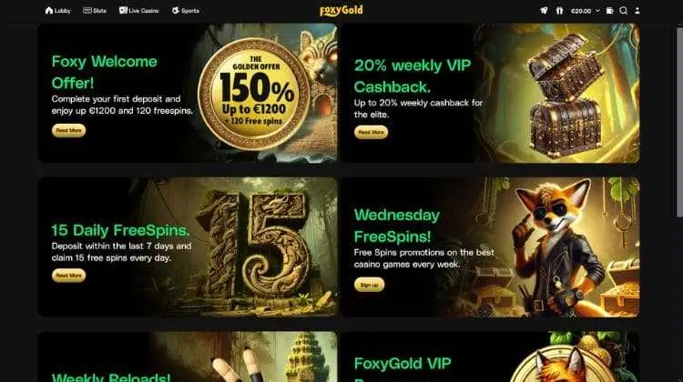Foxygold Casino – Complete online casino ervaring image 3